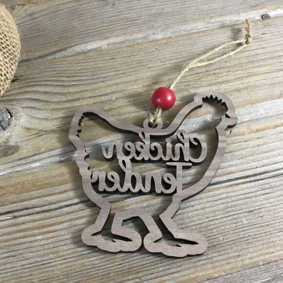 Chicken Tenders Wood Chicken Christmas Ornament - Picture 5 of 5